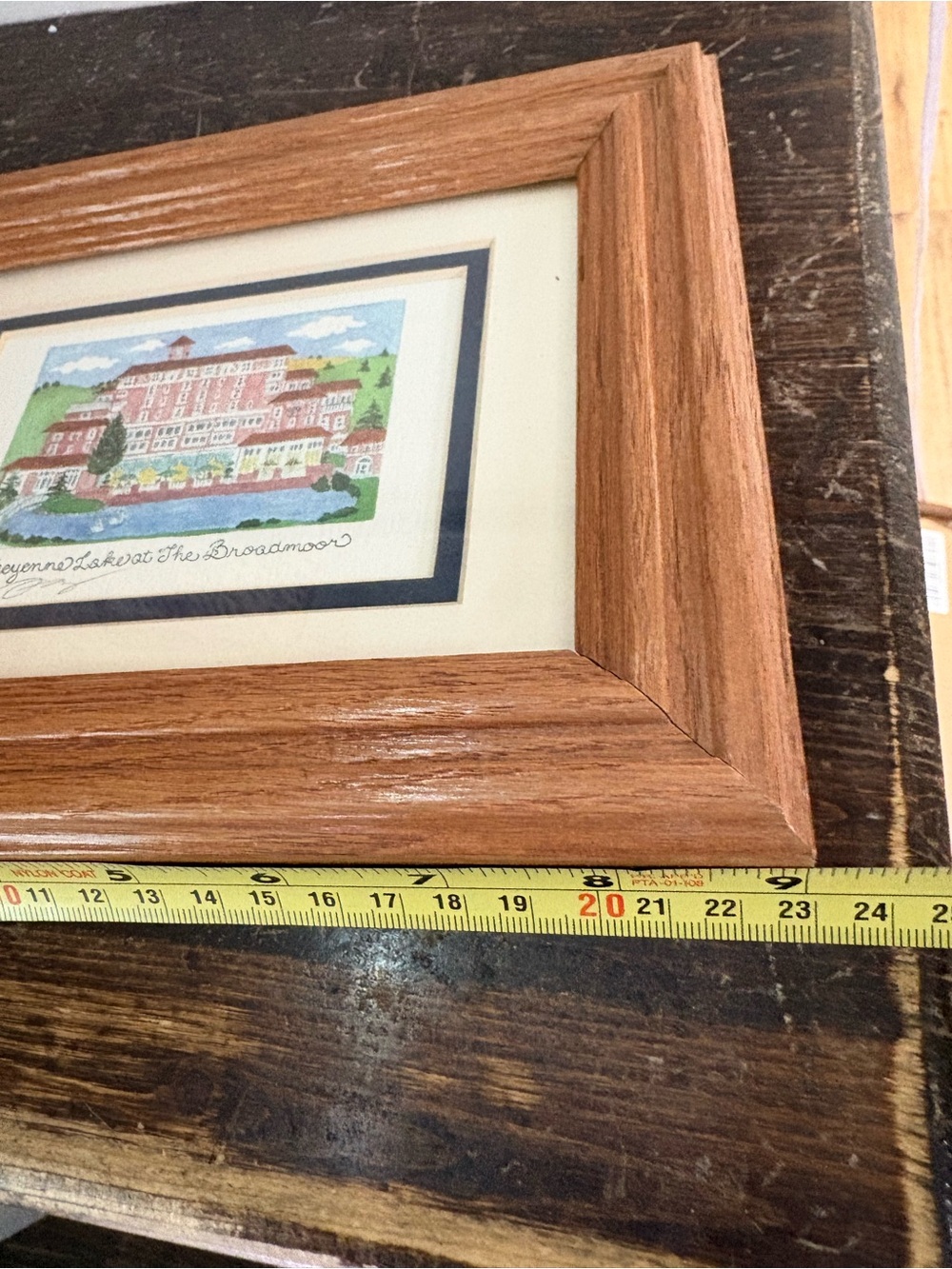 Vintage “Cheyenne Lake at The Broadmoor” by Valerie Levy Franzese Framed Print - Picture 9 of 11